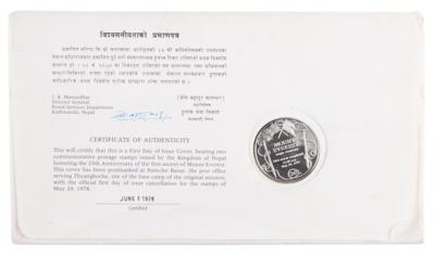 Lot #164 Edmund Hillary and Tenzing Norgay Signed Commemorative Cover - Image 2