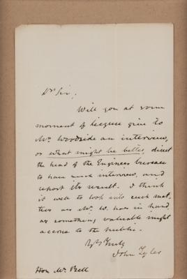 Lot #7 John Tyler Autograph Letter Signed as President - Image 2