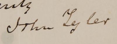 Lot #7 John Tyler Autograph Letter Signed as President - Image 3