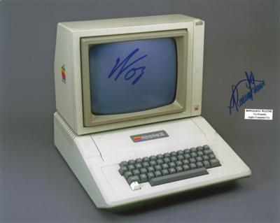 Lot #142 Apple: Wozniak and Wayne Signed Photograph