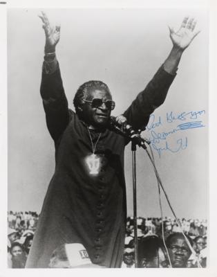 Lot #211 Desmond Tutu Signed Photograph