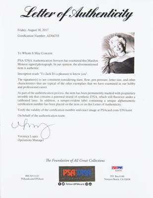 Lot #523 Marilyn Monroe Signed Photograph - Image 2