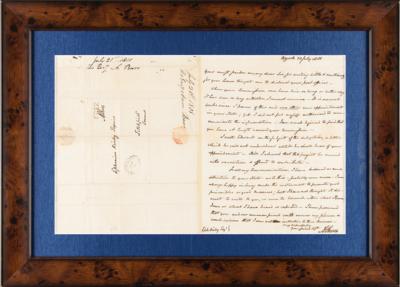 Lot #84 Aaron Burr Autograph Letter Signed with Franked Address Panel - Image 2