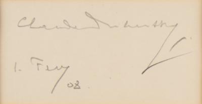 Lot #427 Claude Debussy Signature - Image 2
