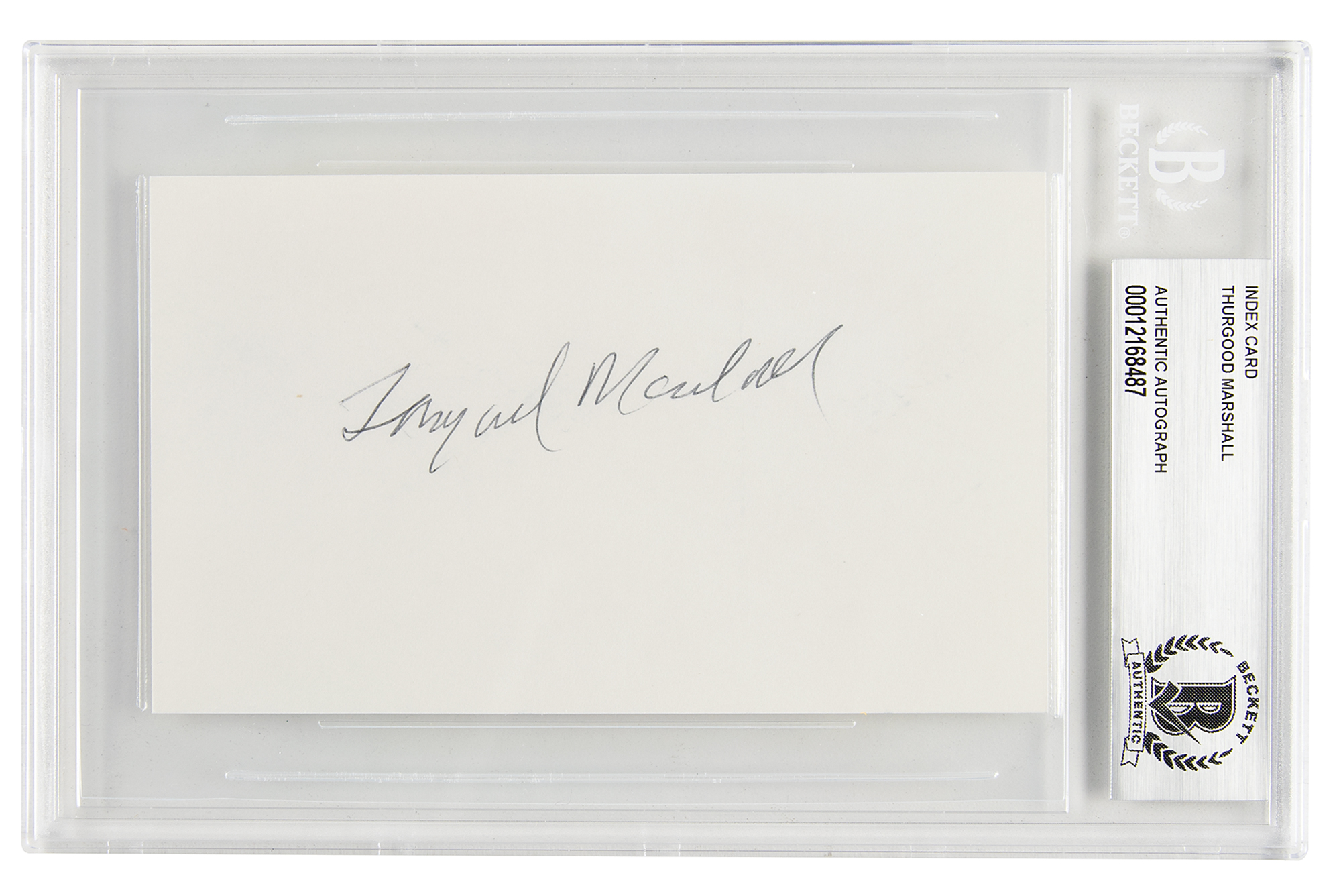 Lot #186 Thurgood Marshall Signature