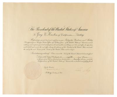 Lot #37 Calvin Coolidge Document Signed as President