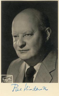 Lot #447 Paul Hindemith Signed Photograph
