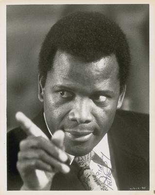 Lot #606 Sidney Poitier Signed Photograph