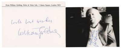 Lot #390 William Golding Signed Photograph and Signature - Image 1