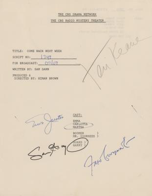 Lot #597 The Munsters: Fred Gwynne Signed Script Sheet - Image 1