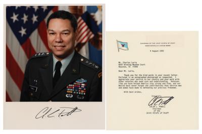 Lot #242 Colin Powell Signed Photograph and Typed Letter Signed