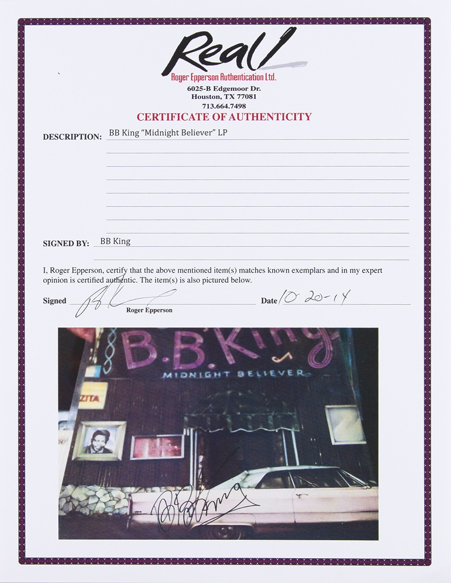 Lot #454 B. B. King Signed Album - Image 2