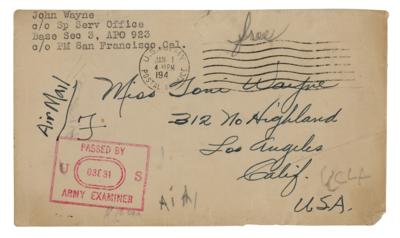 Lot #527 John Wayne Autograph Letter Signed - Image 2