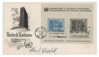 Lot #185 Thurgood Marshall Signed First Day Cover