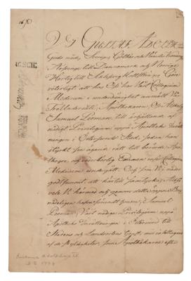 Lot #178 King Gustav IV Adolf of Sweden Document Signed