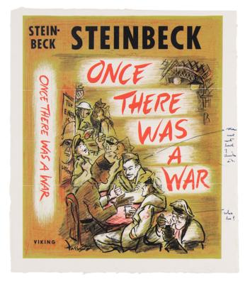 Lot #663 John Steinbeck Hand-Annotated Dust Jacket Proof - Image 1