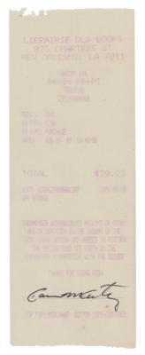 Lot #405 Cormac McCarthy Signed Receipt