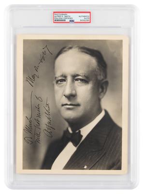 Lot #205 Alfred E. Smith Signed Photograph