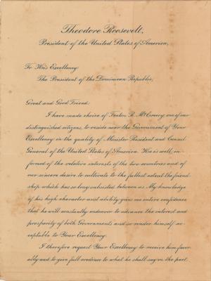 Lot #14 Theodore Roosevelt Letter Signed as President - Image 2