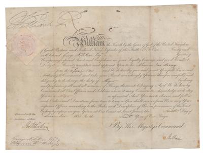 Lot #180 King William IV Document Signed - Image 1