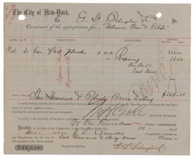 Lot #213 William M. 'Boss' Tweed Document Signed