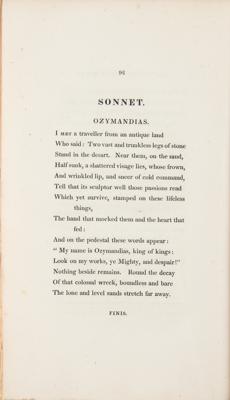 Lot #367 Percy Bysshe Shelley: First Edition of Rosalind and Helen (1819) with ‘Ozymandias’ - Image 3