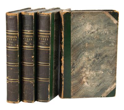 Lot #3 The Writings of Thomas Jefferson: Edited by Thomas Jefferson Randolph (1829)
