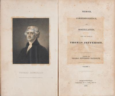 Lot #3 The Writings of Thomas Jefferson: Edited by Thomas Jefferson Randolph (1829) - Image 2