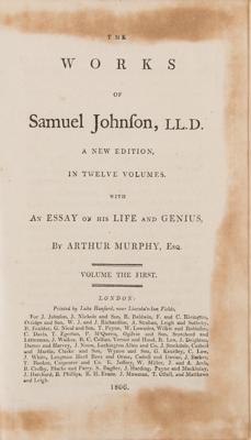 Lot #353 The Works of Samuel Johnson: Complete 14 Volume Set (1806-1811) - Image 2