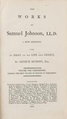 Lot #353 The Works of Samuel Johnson: Complete 14 Volume Set (1806-1811) - Image 3