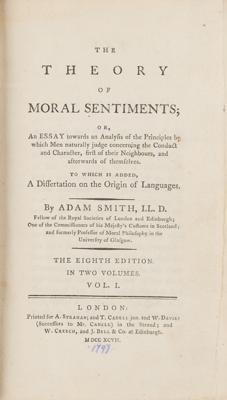 Lot #115 Adam Smith: The Theory of Moral Sentiments (1797) - Image 3