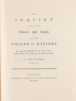 Lot #116 Adam Smith: The Wealth of Nations, Facsimile Bicentenary Edition (1976) - Image 3