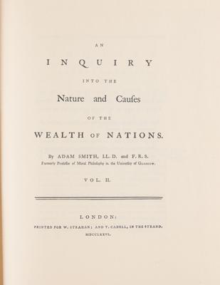 Lot #116 Adam Smith: The Wealth of Nations, Facsimile Bicentenary Edition (1976) - Image 4