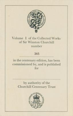 Lot #120 The Collected Works of Sir Winston Churchill, Centenary Limited Edition, 34-Volume Set (1973) - Image 8
