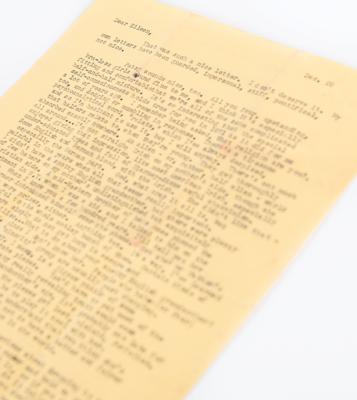 Lot #362 J. D. Salinger Typed Letter Signed