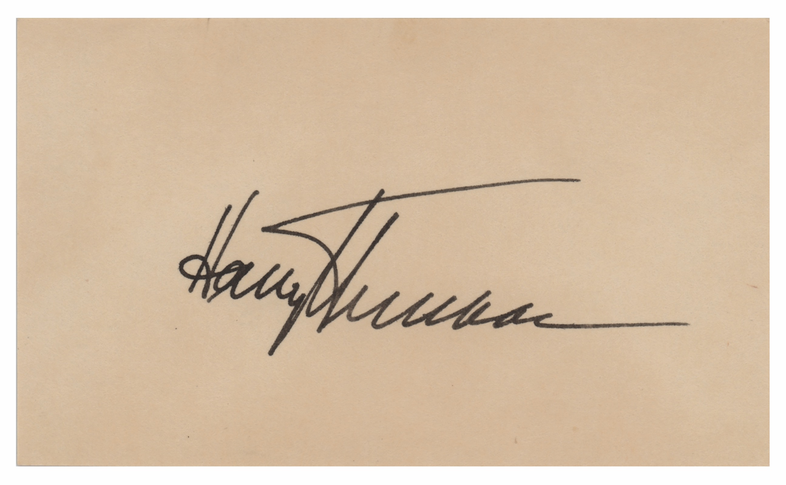 Lot #67 Harry S. Truman Signature - Image 1