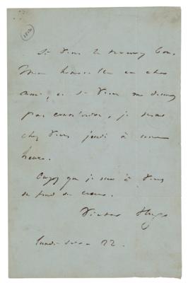 Lot #351 Victor Hugo Autograph Letter Signed