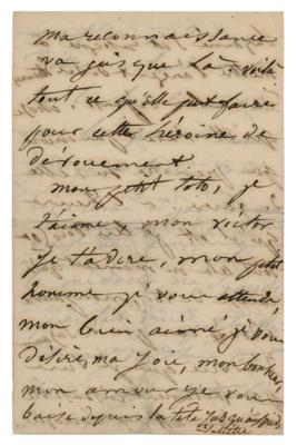 Lot #352 Victor Hugo: Juliette Drouet Autograph Letter Signed - Image 3