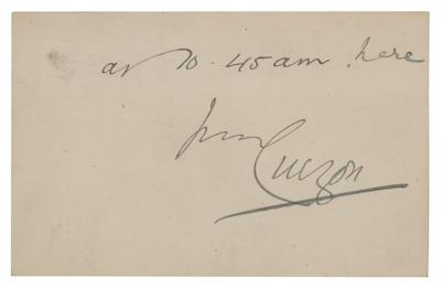 Lot #121 George Curzon Autograph Letter Signed - Image 2