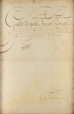 Lot #179 King Louis XV Document Signed