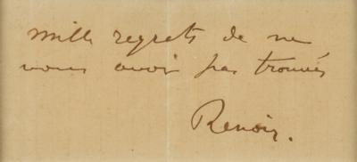 Lot #308 Pierre-Auguste Renoir Signature - Image 2