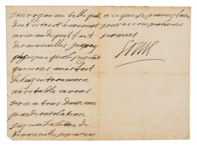Lot #128 King Louis XIV Autograph Letter Signed - Image 2