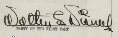 Lot #322 Walt Disney Document Signed - Image 2