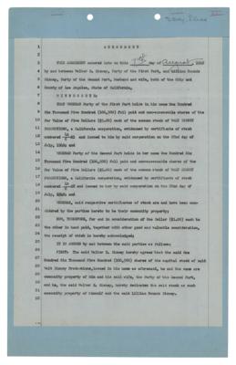Lot #322 Walt Disney Document Signed - Image 3
