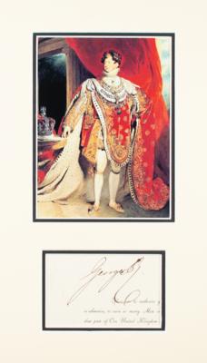 Lot #175 King George IV Signature