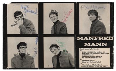 Lot #489 Manfred Mann Signed Promo Sheet - Image 1