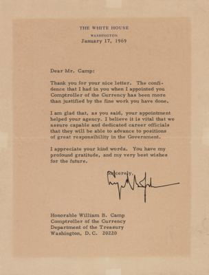Lot #45 Lyndon B. Johnson Typed Letter Signed as President