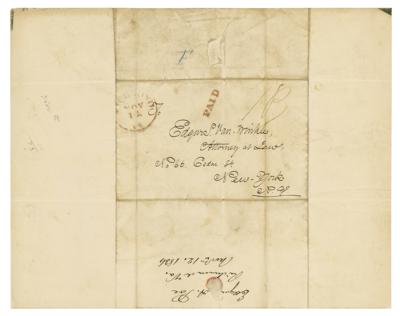 Lot #359 Edgar Allan Poe Autograph Letter Signed - Image 2
