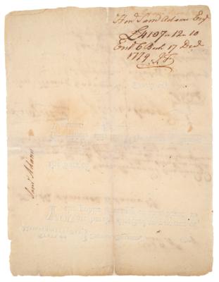 Lot #74 Samuel Adams Twice-Signed Document - Image 2
