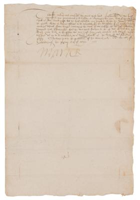 Lot #131 Mary, Queen of Scots Letter Signed